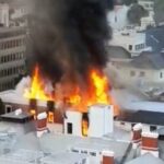 Incendiu puternic la clădirea parlamentului din Africa de Sud (Video)