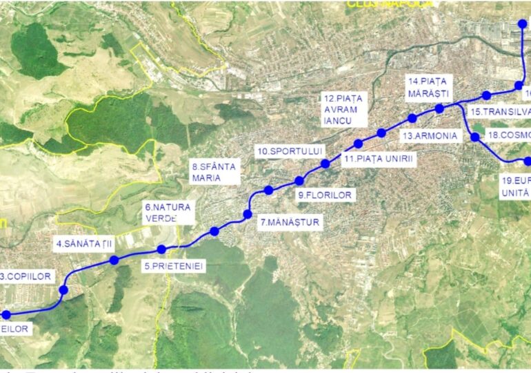 Metroul din Cluj va avea 21 de kilometri şi 19 stații. Când trebuie să fie gata