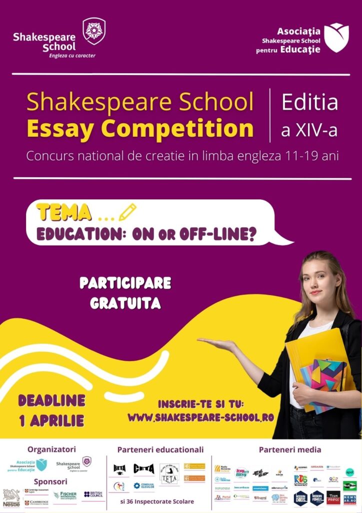 shakespeare school essay competition 2021 premii
