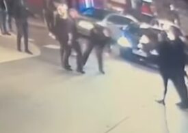 Un interlop a bătut un polițist în parcarea unui mall din Timișoara. De față erau și alți agenți, dar nu au reacționat (Video)