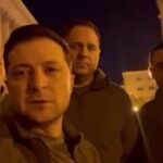 Zelenski, mesaj emoționant de pe străzile din Kiev: Suntem aici, ne apărăm independența (Video)