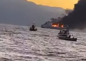 Incendiu pe un pachebot grec în Marea Ionică: Printre pasageri se numără și 29 de români (Video)