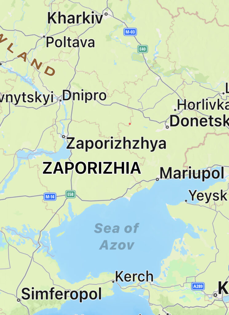 Harta Zaporojie