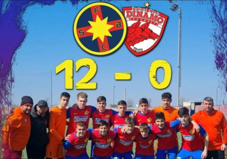 FCSB a învins-o pe Dinamo cu 12-0 în Liga Elitelor