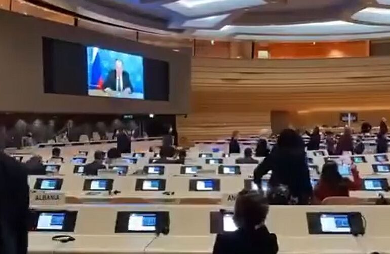 Conferința ONU: Lavrov a cerut americanilor să-şi ia armele nucleare din Europa, mai mulți diplomați au ieșit din sală, în semn de protest (Video)