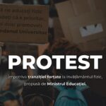 Protest al studenților din Cluj față de întoarcerea imediată la predarea faţă în faţă