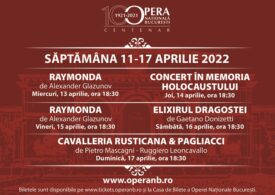 Raymonda, Concert în memoria Holocaustului, Elixirul dragostei și Cavalleria Rusticana & Pagliacci, pe scena Operei Naționale București