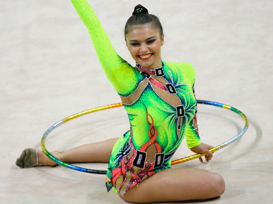 Alina Kabaeva performing with hoop