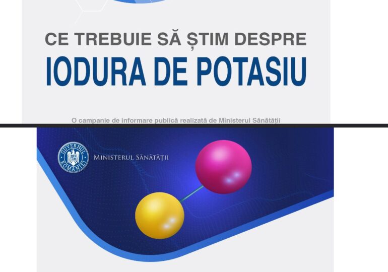 Ministerul Sănătății a lansat campania de informare privind administrarea iodurii de potasiu