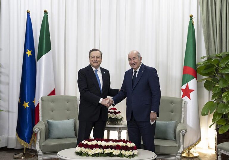 Italia s-a înțeles cu Algeria să îi furnizeze mai mult gaz, pentru a reduce dependența de Rusia