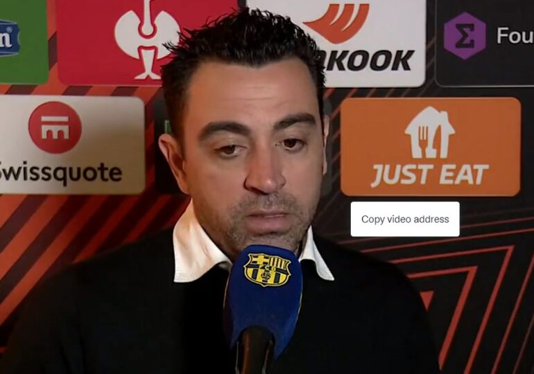 Reacția lui Xavi după eliminarea Barcelonei din Europa League