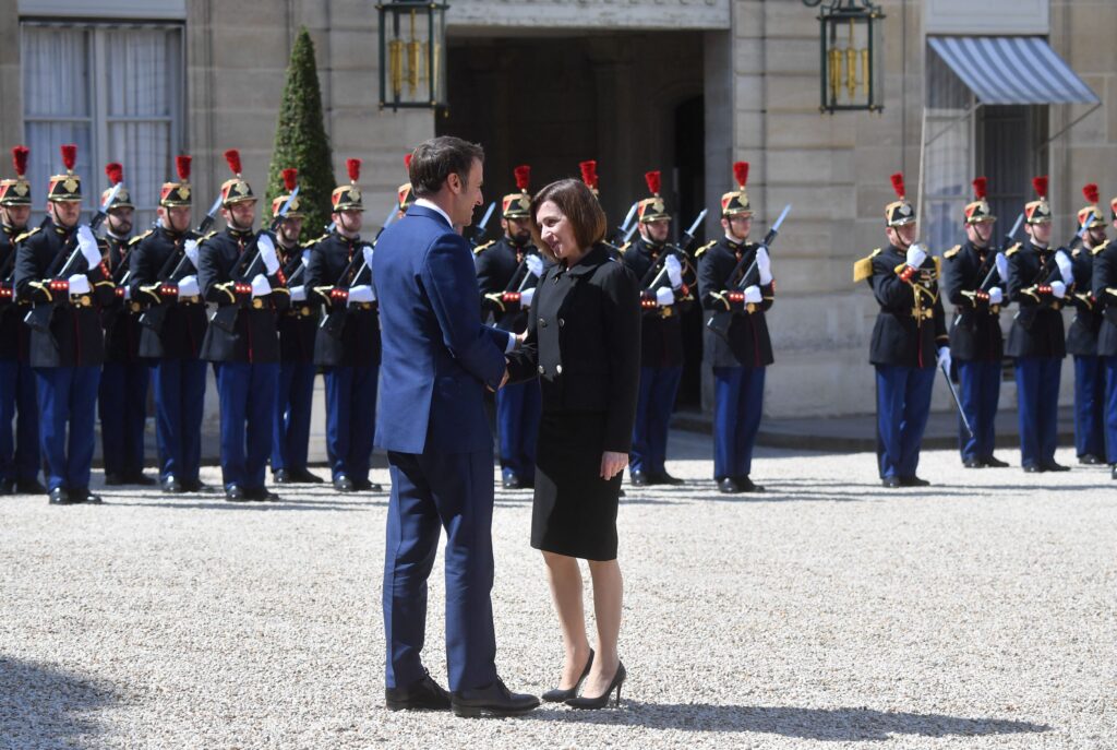 President Macron Meets Moldovan President - Paris