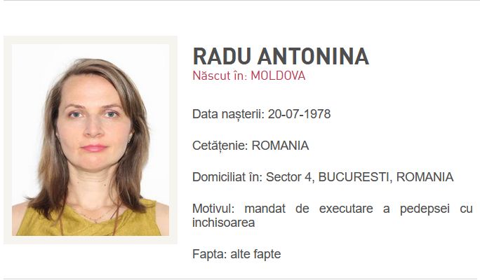 Angajata ISU condamnată în dosarul Colectiv a fost prinsă de polițiști în Republica Moldova