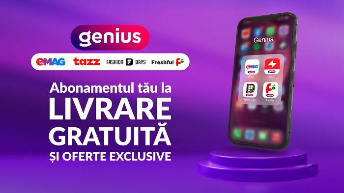 De astăzi, Genius este disponibil în patru aplicații: eMAG, Tazz, FashionDays și Freshful