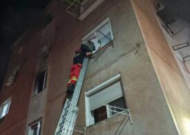 Incendiu într-un bloc din Arad: 5 persoane au ajuns la spital