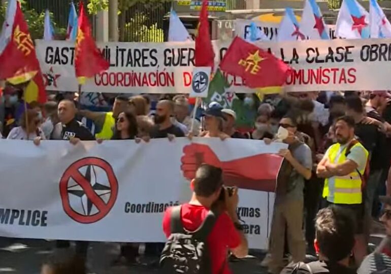Protest anti-NATO la Madrid înainte de summit: Noi vă plătim războaiele, lăsați-ne în pace! (Video)