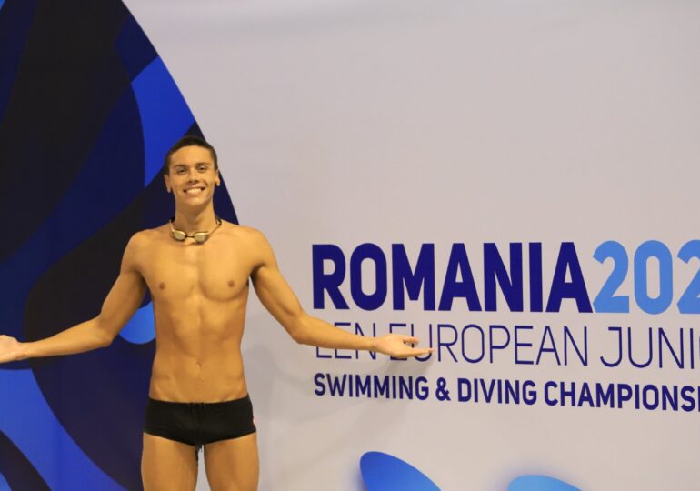 David Popovici a câștigat medalia de aur la 200 m liber la Europenele de juniori. Argint la ștafetă mixtă pentru România