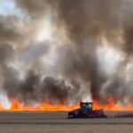 Flăcări apocaliptice la Gătaia: Incendiul se întinde pe 100 de hectare (Video)