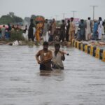 Inundațiile catastrofale din Pakistan au format un lac uriaș, ce se întinde pe 100 de kilometri (Foto)