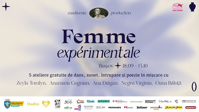 Femme expérimentale - 5 ateliere gratuite de dans, sunet, întrupare și poezie în mișcare pentru femei și adolescente