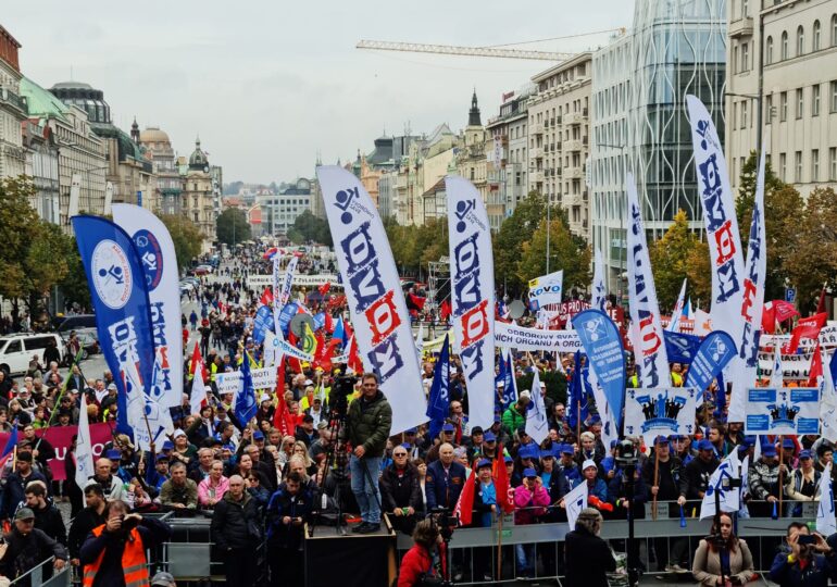 Proteste de amploare în Cehia și Slovacia din cauza scumpirilor: Avem o pandemie a sărăciei!