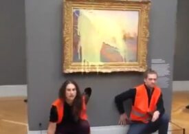 Protest cu piure de cartofi împotriva unui tablou de Monet: "Oamenii mor de foame, de frig!" (Video)
