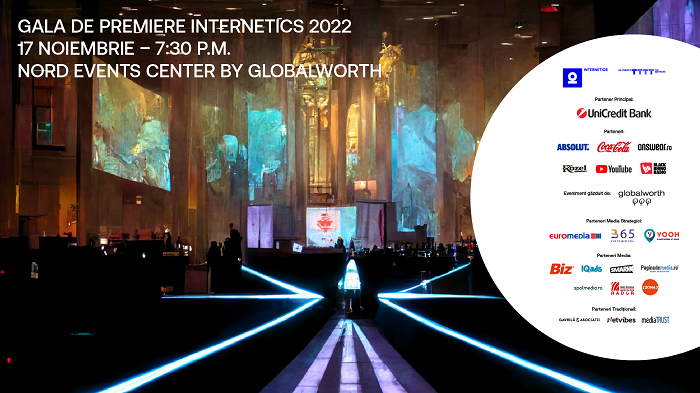 Internetics 2022 își premiază câștigătorii pe 17 noiembrie la NORD Events Center by Globalworth
