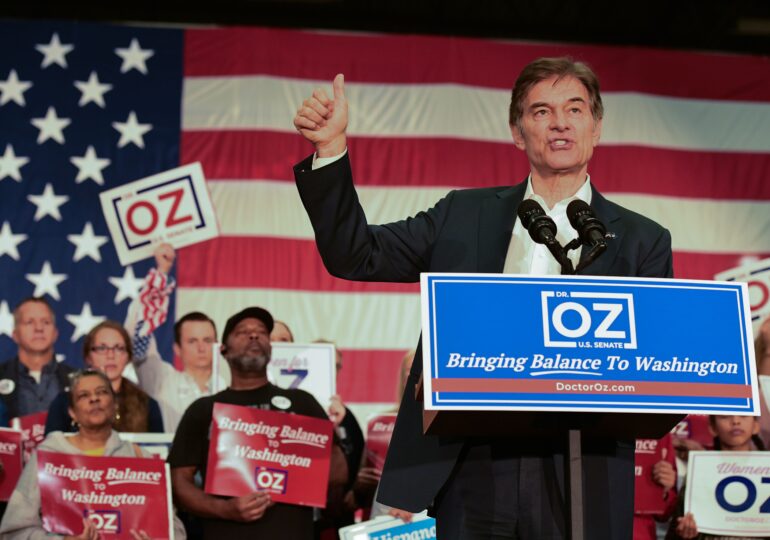 Alegeri în SUA: Celebrul „Dr. Oz” a pierdut locul în Senat în faţa unui candidat progresist, care a suferit un accident cerebral