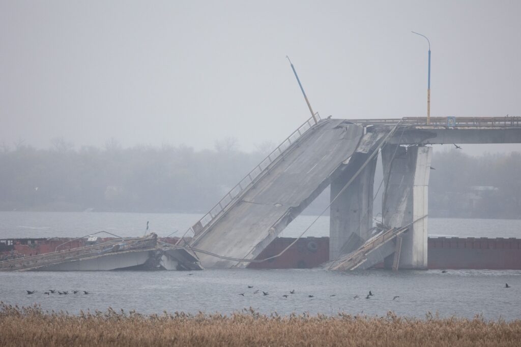 Destroyed Antonivskyy bridge - Kherson