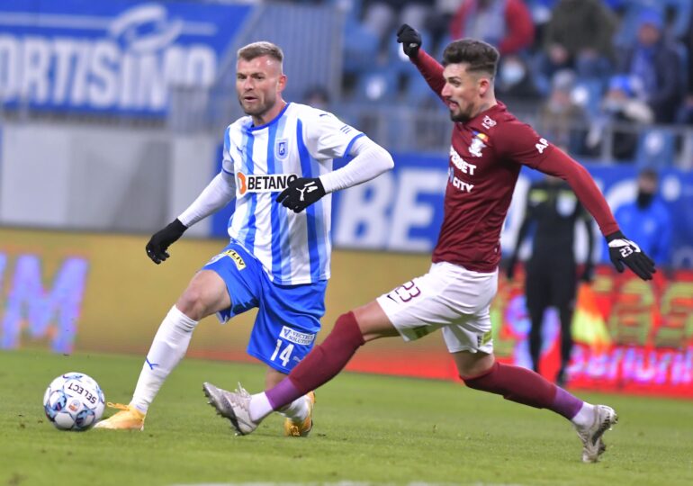 Superliga: Rapid și Craiova au terminat la egalitate, după un derbi spectaculos, cu multe goluri