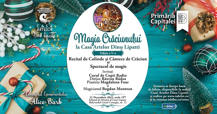 Casa Artelor Dinu Lipatti organizează a patra ediție a evenimentului ”Magia Crăciunului ”