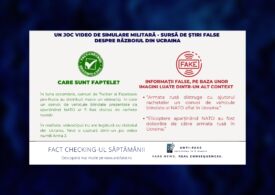 Fact checking-ul săptămânii: Un joc video de simulare militară - sursă de știri false despre războiul din Ucraina