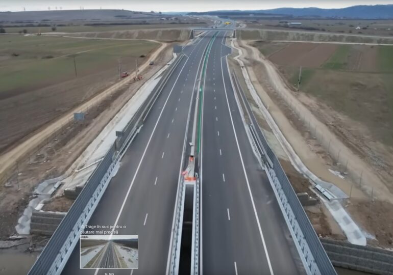 S-a deschis prima bucată din autostrada Sibiu-Pitești. Cum arată șoseaua finalizată înainte de termen de austrieci (Video)