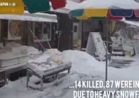 Furtună albă și în Japonia: Oamenii au murit încercând să îndepărteze zăpada (Video)