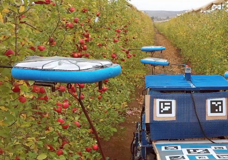 Roboții zburători care culeg fructele în Israel (Video)