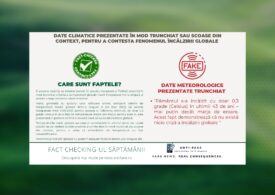 Green fact checking-ul săptămânii: Date climatice prezentate în mod trunchiat sau scoase din context, pentru a contesta fenomenul încălzirii globale