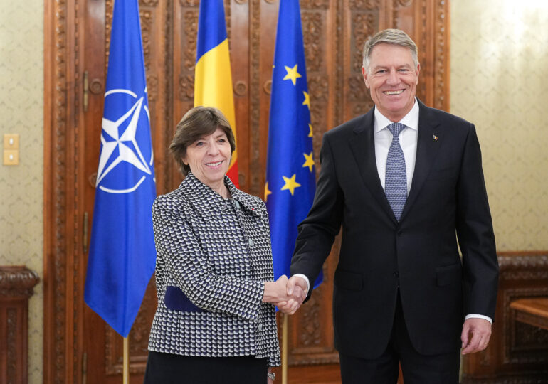 Catherine Colonna, la Cotroceni. Reuters: Franța speră să câștige contracte militare profitabile în România