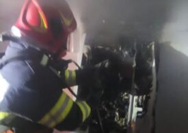 Mediaș: Au încercat să fure banii dintr-un bancomat, dar au provocat un incendiu