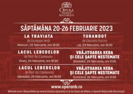 La Traviata, Turandot și Lacul lebedelor și un musical pentru copii, la final de februarie pe scena Operei Naționale București