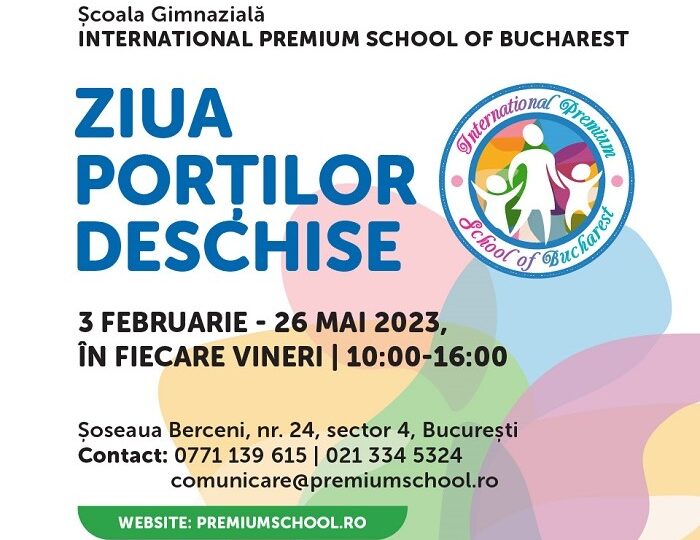 Cea mai modernă școală din sudul Capitalei, International Premium School of Bucharest, te invită la Ziua Porților Deschise