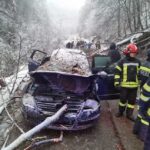 Viscol puternic în mare parte din țară: Drumuri închise, inclusiv pe A1, sute de copaci căzuți. Un băiat de 14 ani a murit (Foto & Video)