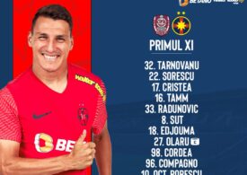 Modificare în primul "11" al lui FCSB după derbiul cu CFR Cluj: "Îi schimbăm postul lui Tavi"