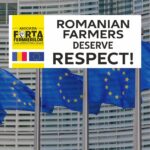 Fermierii români, protest în fața Comisiei Europene