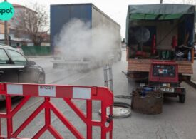 Avarie majoră pe conducta magistrală de termoficare, la intersecția Șoselei Mihai Bravu cu Splaiul Unirii. CET Progresu, oprită forțat