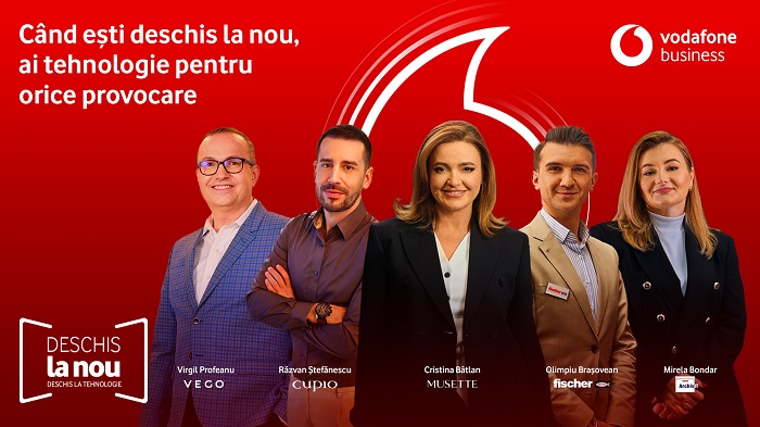 Vodafone Business lansează platforma Deschis la nou. Deschis la tehnologie și oferă 6 luni de testare gratuită pentru o serie de soluții digitale