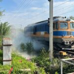 Prahova: Incendiu la locomotiva unui tren de marfă privat, traficul a fost oprit temporar la Brazi