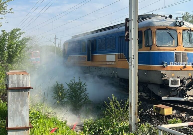 Prahova: Incendiu la locomotiva unui tren de marfă privat, traficul a fost oprit temporar la Brazi