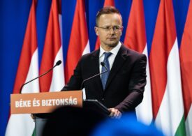 Derapaj grosolan. Ministrul maghiar de Externe vorbește de finalul războiului în fața hărții Ungariei mari, ce conține și bucăți din Ucraina și România (Foto)