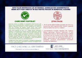 Fact checking-ul săptămânii: Este falsă informația că un general american din adiministrația Biden ar fi fost arestat în SUA pentru fraudă în beneficiul Ucrainei