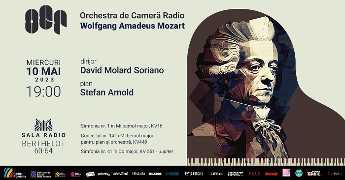 Concert Mozart cu doi invitați speciali: dirijorul David Molard Soriano și pianistul Stefan Arnold